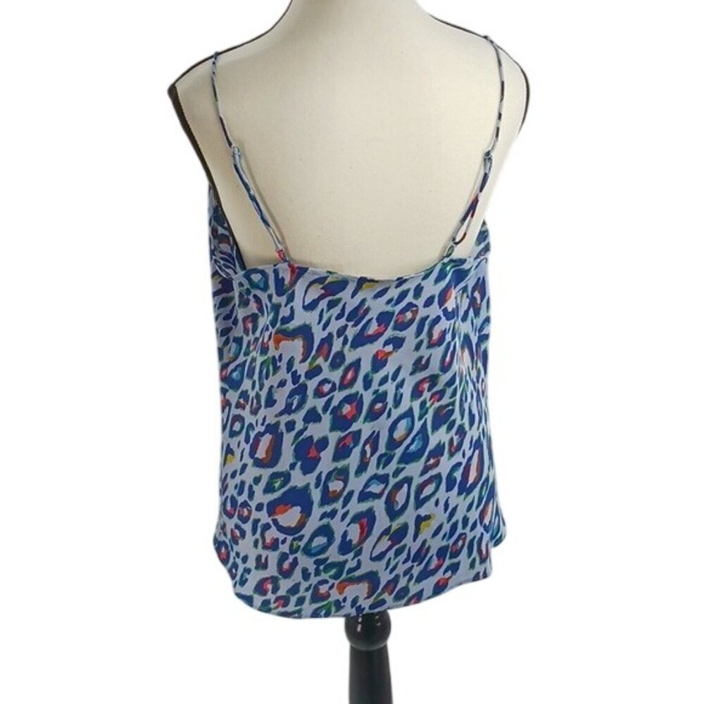 Nine West Camisole Tank Top Womens Size M Blue Animal Print Classic - Picture 5 of 8